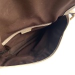 古驰 GG Supreme 系列帆布拼皮斜挎邮差包